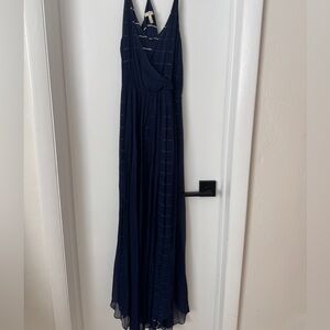 Joie Midnight Blue Dress with Ivory Stripes